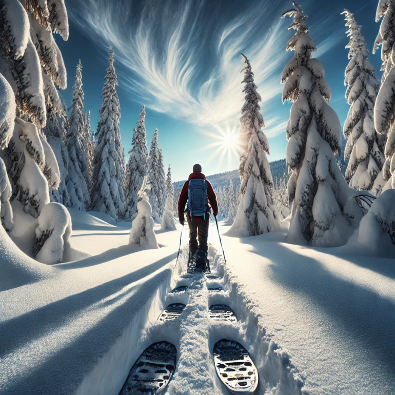 snowshoeing